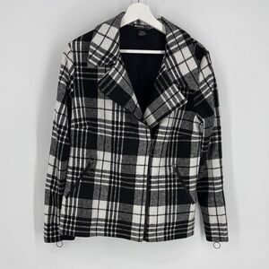 Michael Tyler Black and White Plaid Jacket